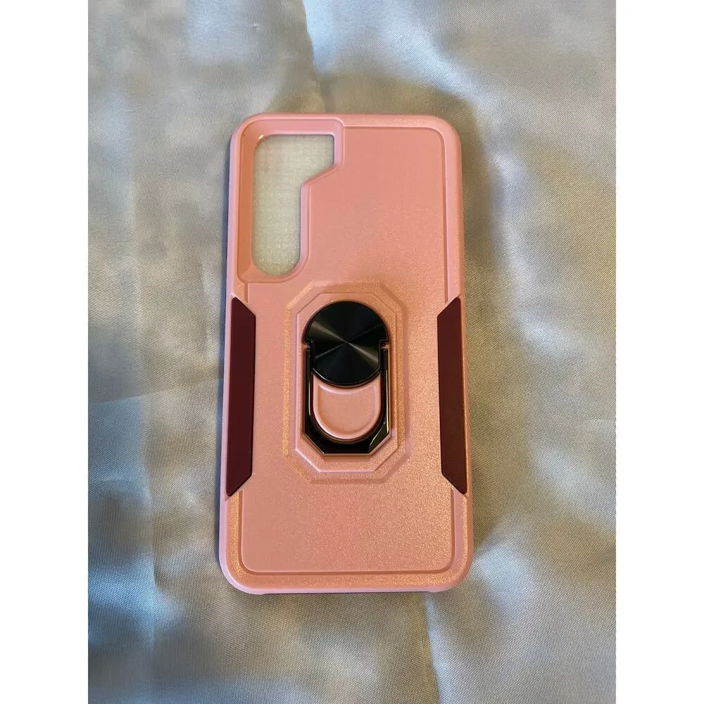 Galaxy S23 Heavy Duty Case w/Screen Protector & Lens Protector, Pink or Blue